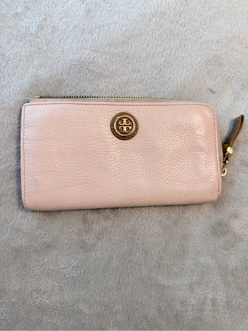 Tory Burch Peddled Leather Zip Around Wallet